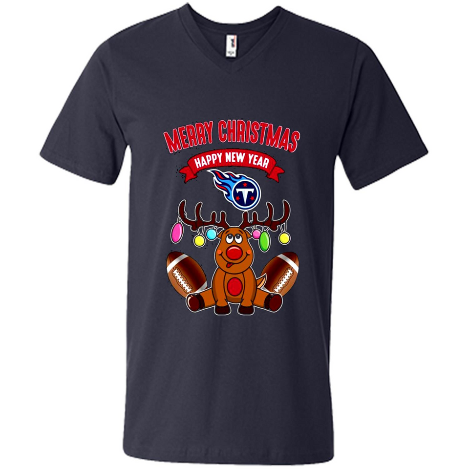 Tennessee Titans NFL Reindeer Funny Merry Christmas And Happy New Year
