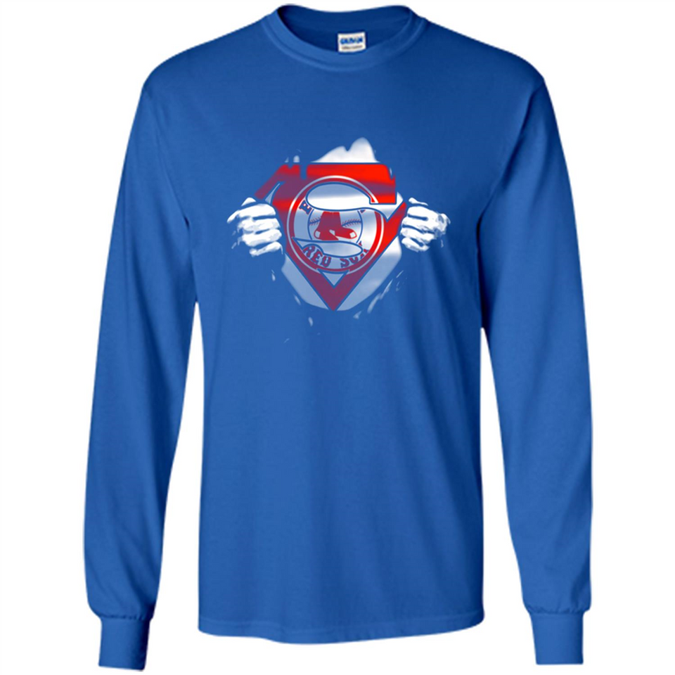 Boston Red Sox And Superman Fans - Long Sleeve T-Shirt