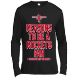 Reasons to be a Houston Rockets Fan Complete List on Back - Canvas Long Sleeve T-Shirt