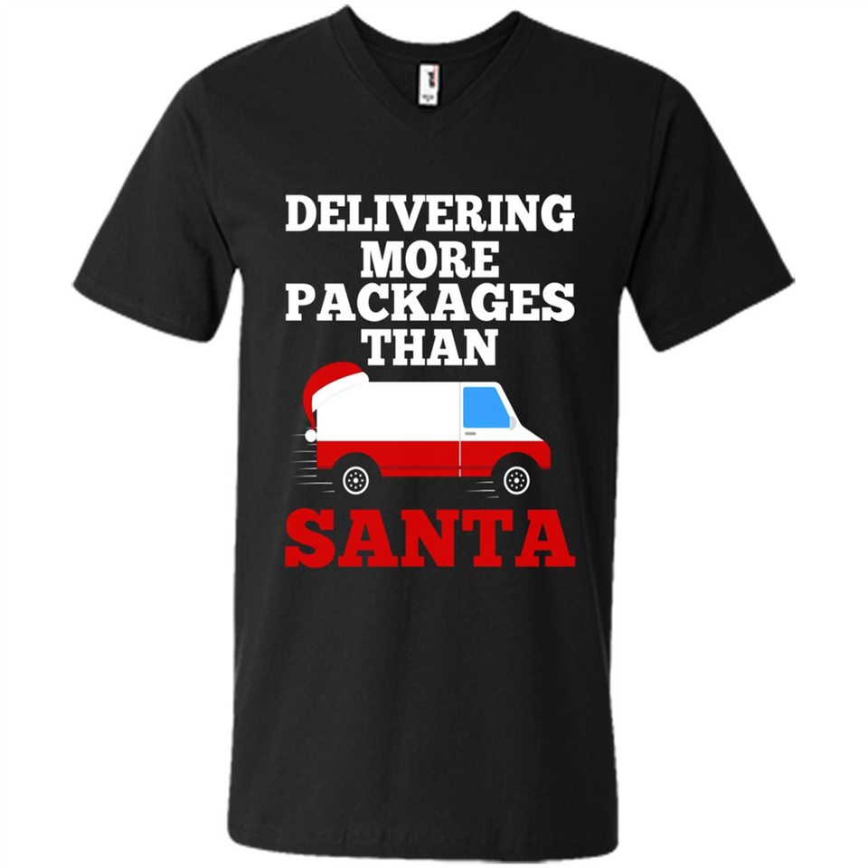 Delivering More Packages Than Santa Shirt - Postal Gift - Men's V-Neck