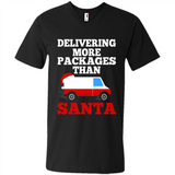 Delivering More Packages Than Santa Shirt - Postal Gift - Men's V-Neck