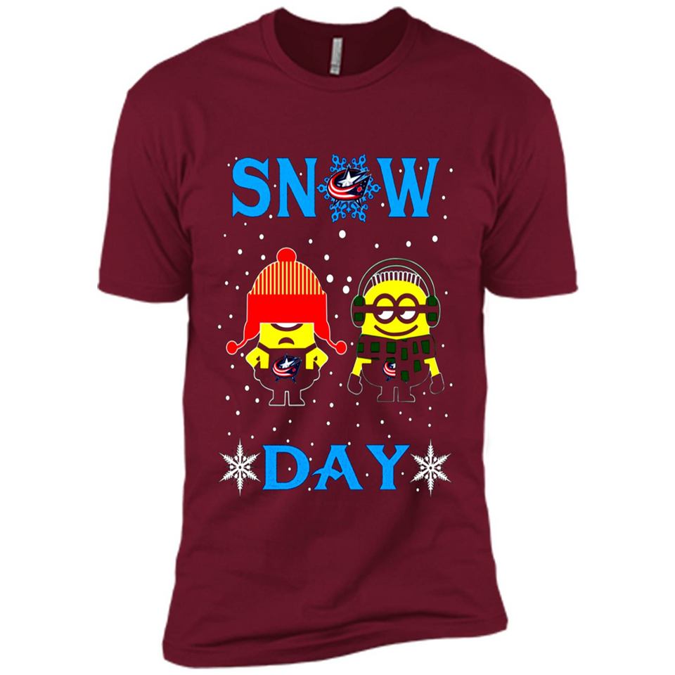 Snow Day Shirt For Columbus Blue Jackets Vs Minion Fans pingpong