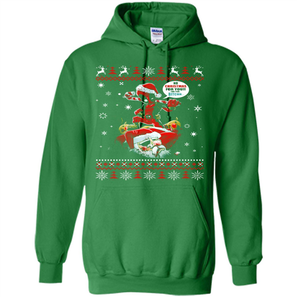 No Christmas for You – Deadpool Santa Claus Ugly Sweater - Hoodie