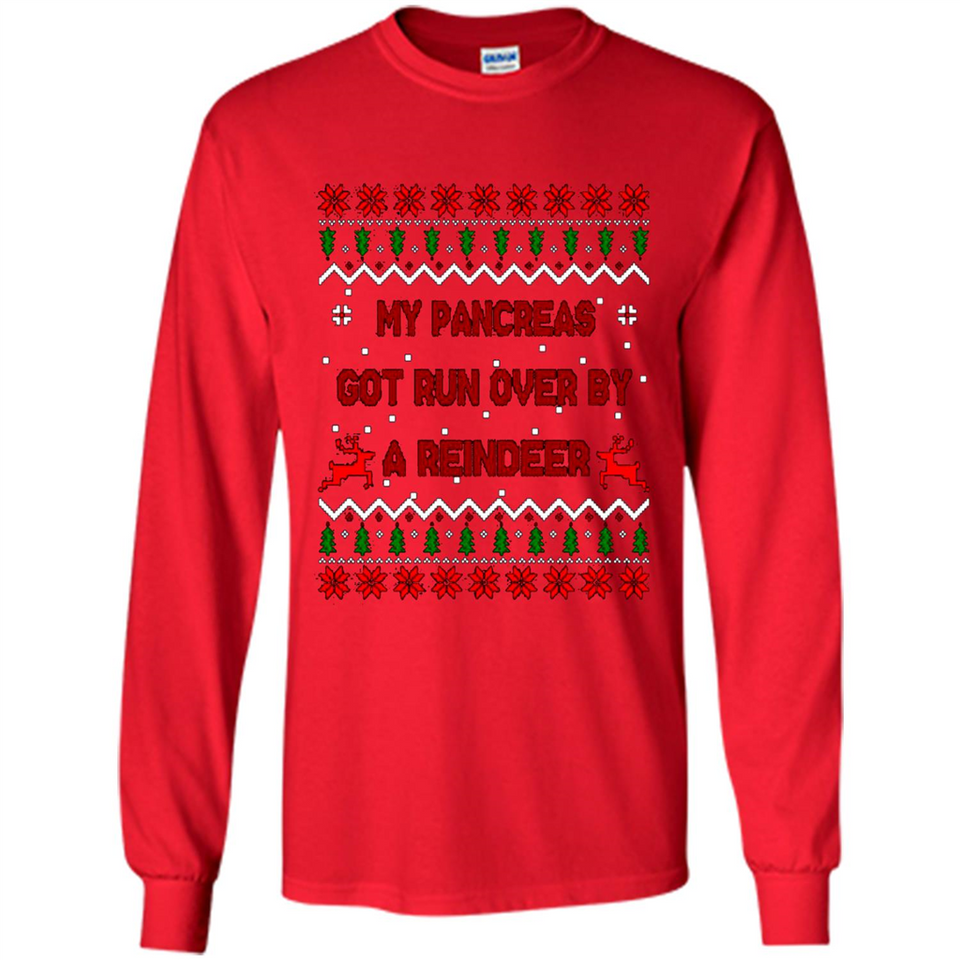 My Pancreas Got Run Over By A Reindeer Diabetes Christmas sweater PINGPONG