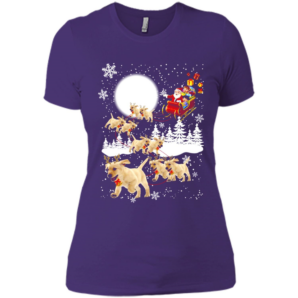 Christmas Santa Golden Retriever Sleigh For Labrador Retriever