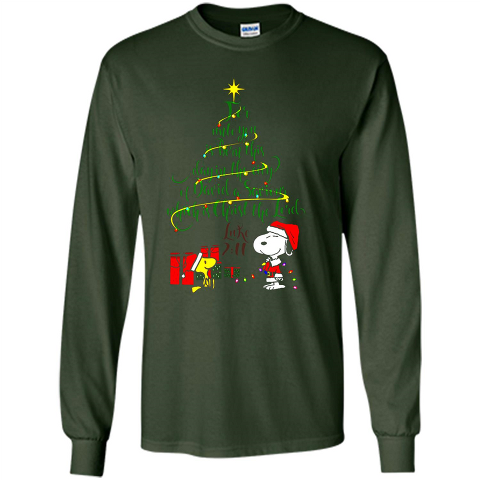 Snoopy Christmas Tree T-Shirt - Long Sleeve T-Shirt
