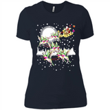 Hummingbird Santa Sleigh - Ladies' Boyfriend T-Shirt
