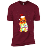 Pomeranian Santa Lights Christmas Dog Xmas Sweatshirt - Premium Short Sleeve T-Shirt