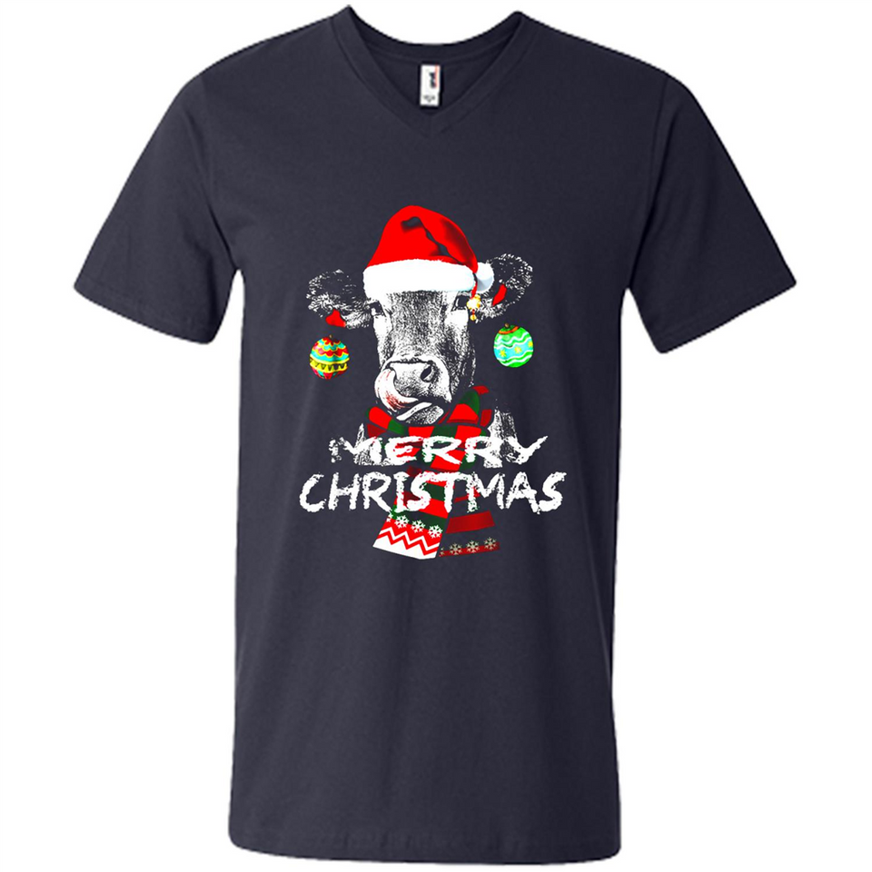 Fabulous Mooey christmas Heifers Cow Christmas lights - Men's V-Neck