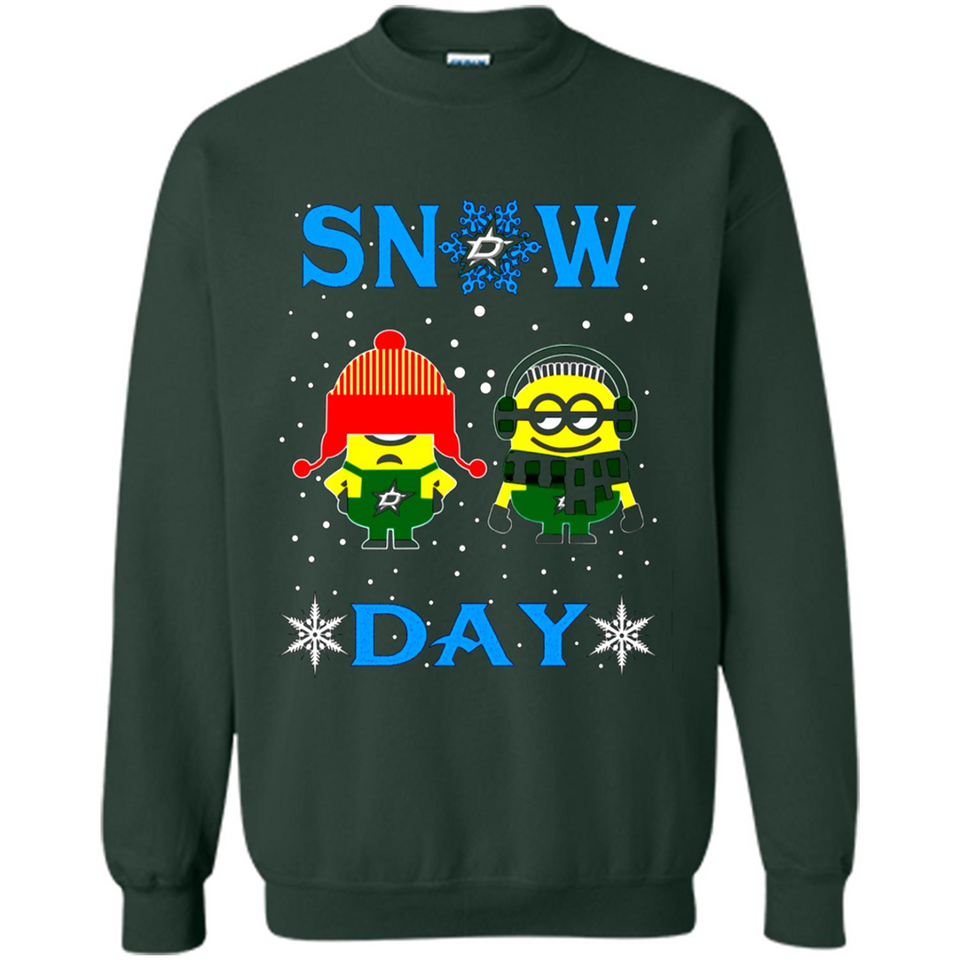 Snow Day Shirt For Dallas Stars Vs Minion Fans pingpong