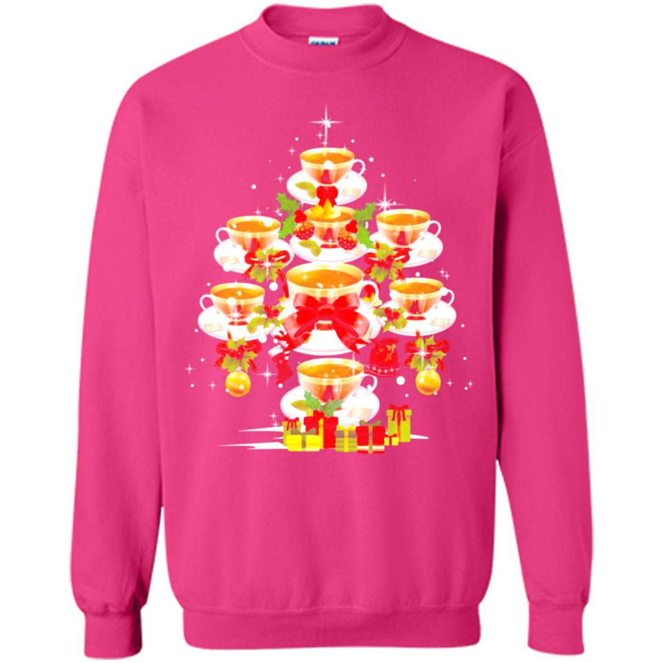 Tea Christmas Tree T-shirt Funny Tea Xmas Gift