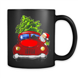 Vintage Santa red Truck Christmas Tree PINGPONG