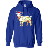 Christmas Lights Goat Wearing Santa Hat Funny Xmas - Hoodie