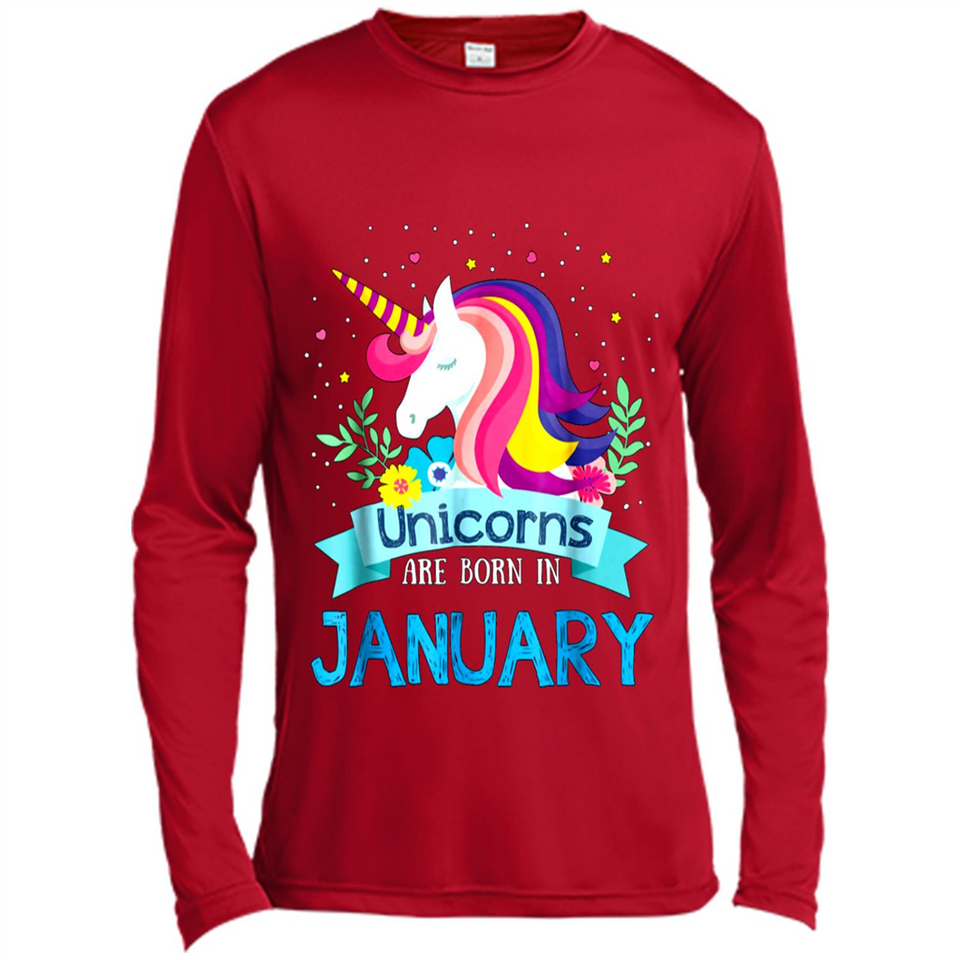 Unicorns are born in January Birthday Rainbow Gift Custom Ultra Cotton