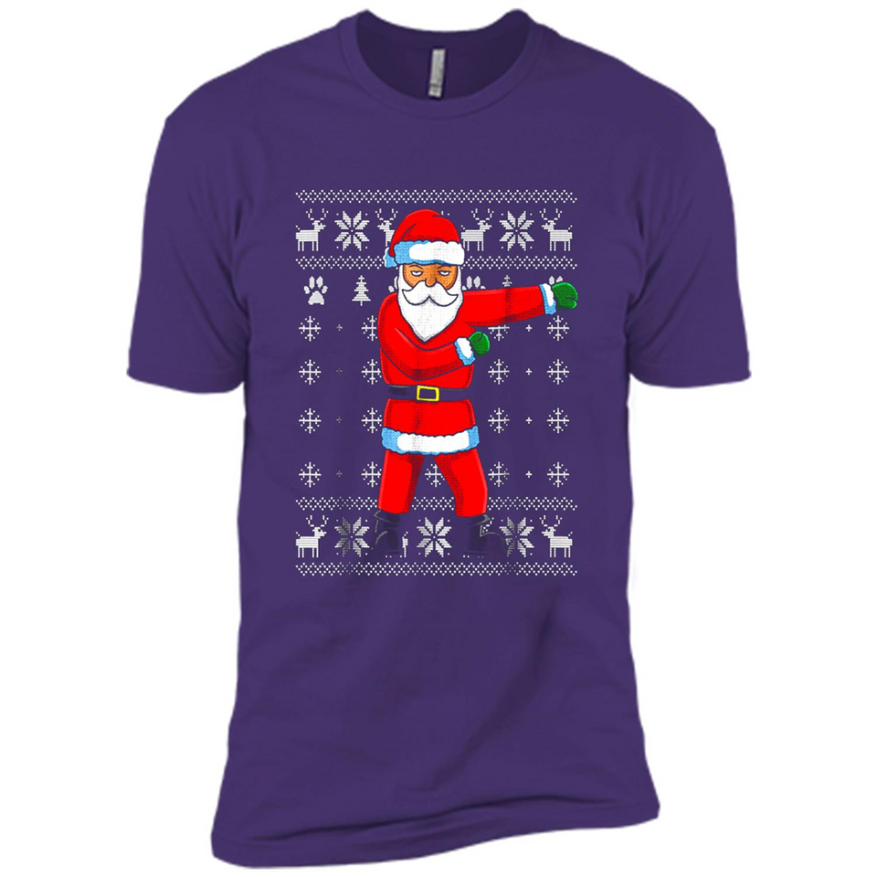 Flossing Santa Christmas Ugly Sweater Style Pajama Xmas Gift - Premium Short Sleeve T-Shirt
