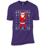 Flossing Santa Christmas Ugly Sweater Style Pajama Xmas Gift - Premium Short Sleeve T-Shirt