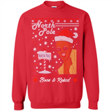 North Pole Born and Raised Shirt, Merry Xmas Ugly Christmas - Sweatshirt
