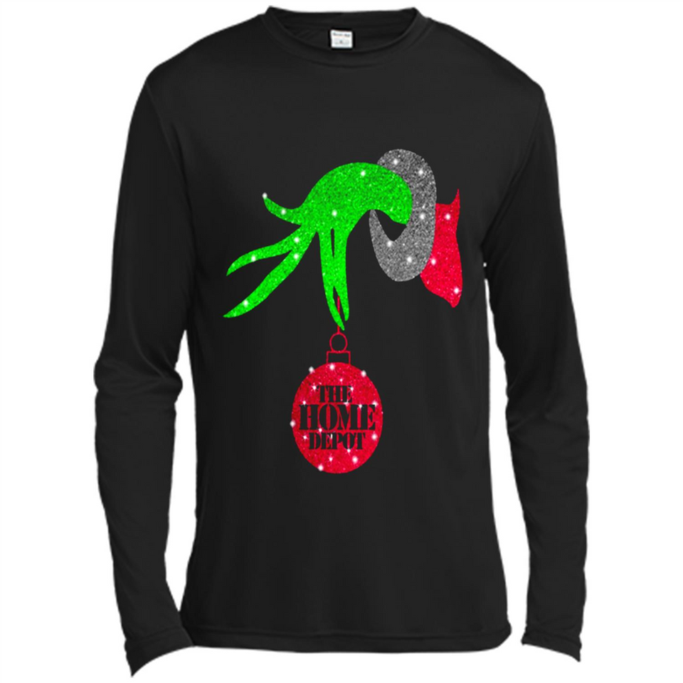 Grinch hand holding HomeDepot Glitter Christmas PING PONG