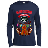 New York Jets NFL Reindeer Funny Merry Christmas And Happy New Year