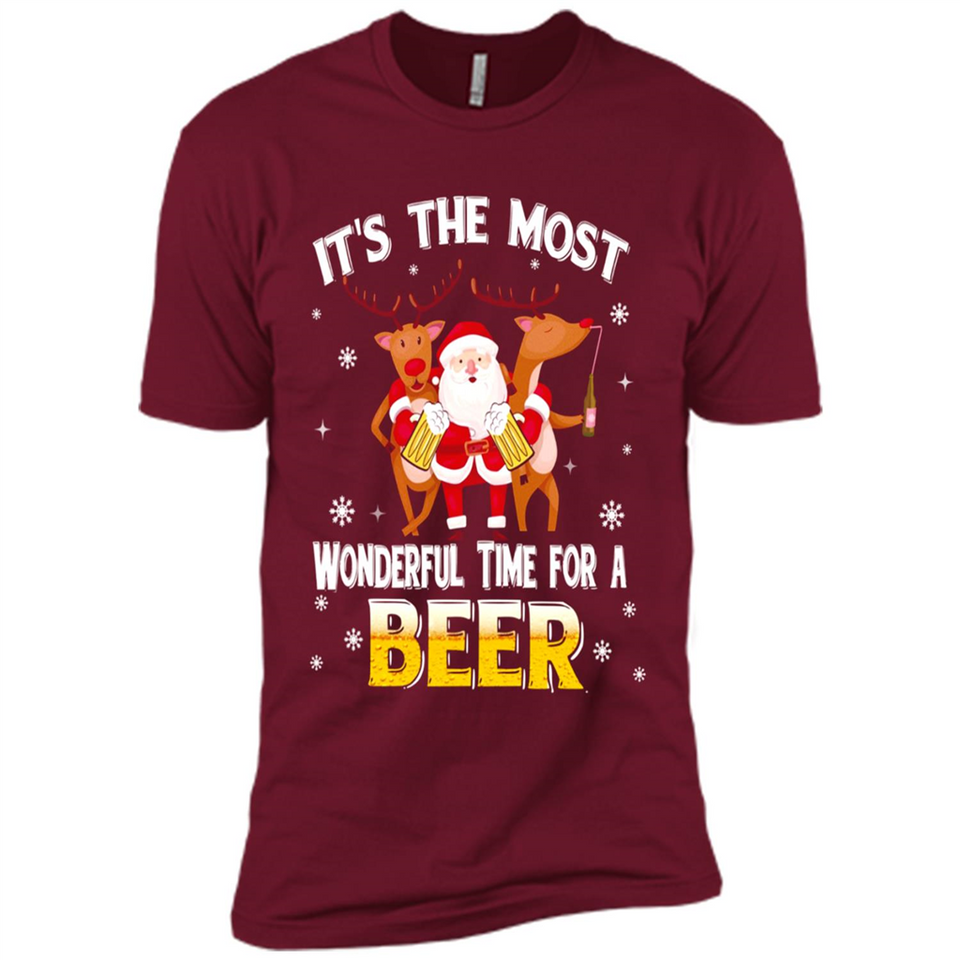 Its The Most Wonderful Time for a Beer - Premium Short Sleeve T-Shirt