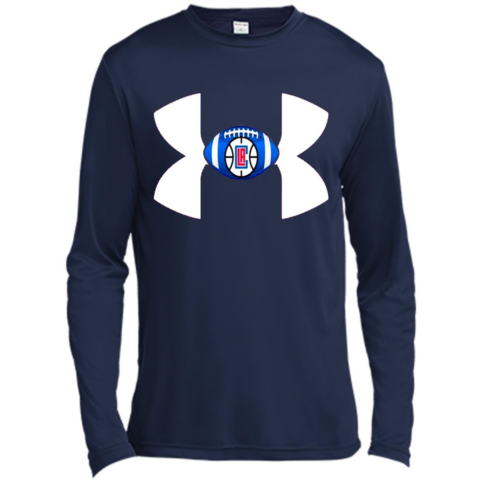 Los Angeles Clippers Under Armour Logo - Canvas Long Sleeve T-Shirt