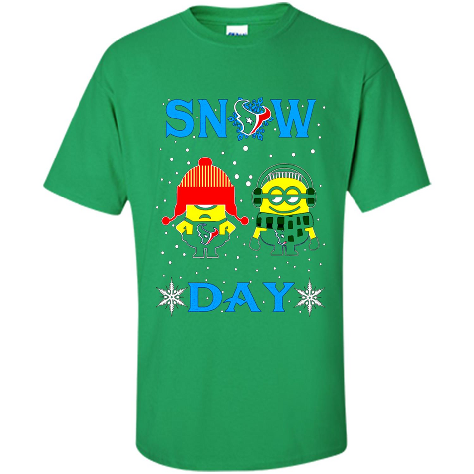 Snow Day Shirt For Houston Texans Vs Minion Fans pingpong