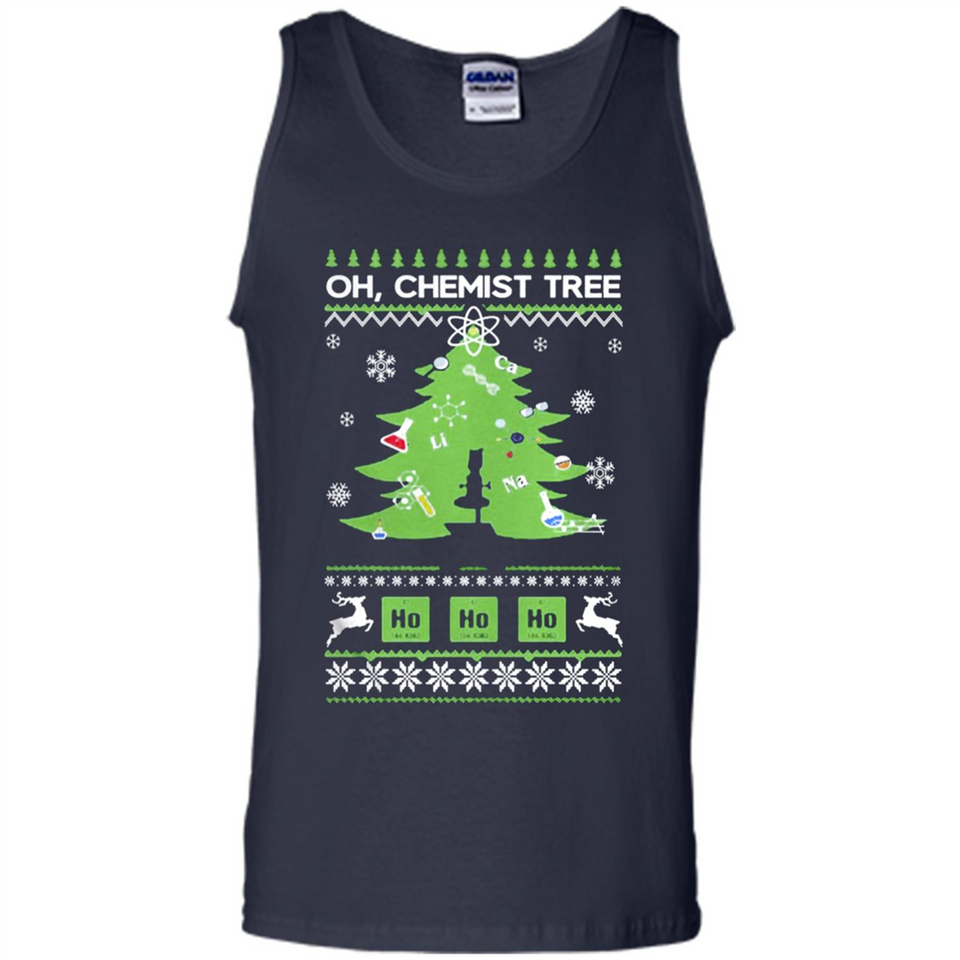 Oh Chemist Tree Ugly Christmas Sweater - Tank Top