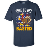 Time To Get Basted Funny Turkey Beer Thanksgiving - Shirt