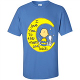 I LOVE YOU TO THE MOON AND BLACK CHARLIE BROWN AND SNOOPY