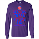 Reasons to be a Detroit Pistons Fan Complete List on Back - Long Sleeve T-Shirt