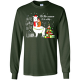 Llama Tis the season to be slothy Christmas sweatshirt PINGPONG - Long Sleeve T-Shirt