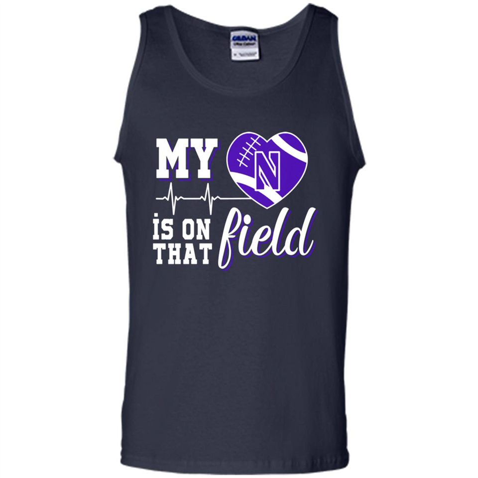 Northwestern Wildcats Football My Heart is on that Field - Tank Top