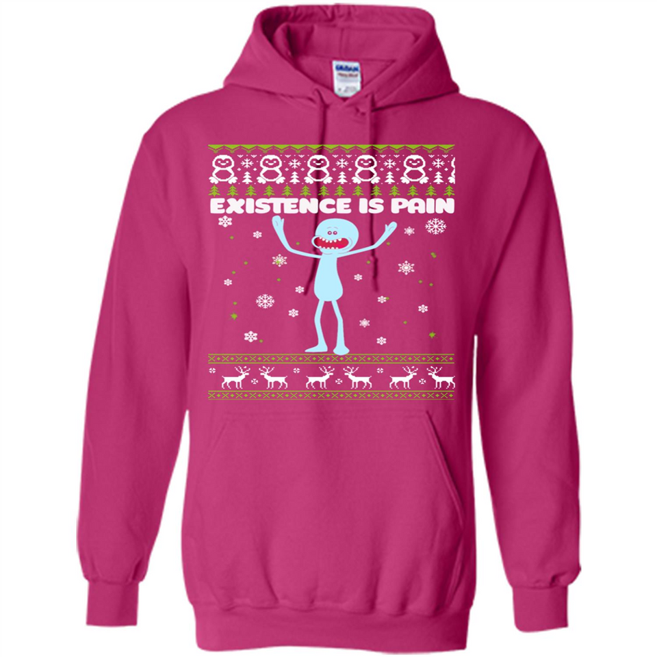 Mr Meeseeks Xistence Is Pain Ugly Christmas - Hoodie