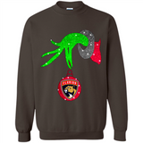 GRINCH HAND HOLDING FLORIDA PANTHERS GLITTER CHRISTMAS PINGPONG