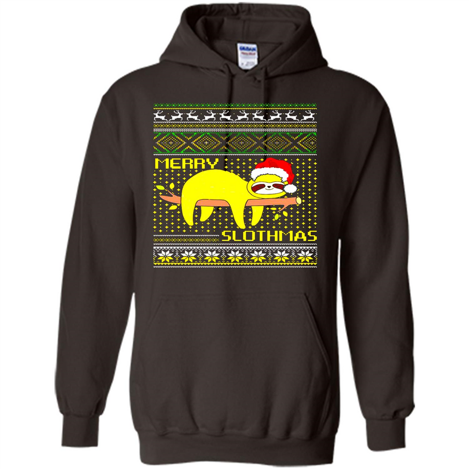 Merry Slothmas Sloth Christmas Sweater PINGPONG - Hoodie