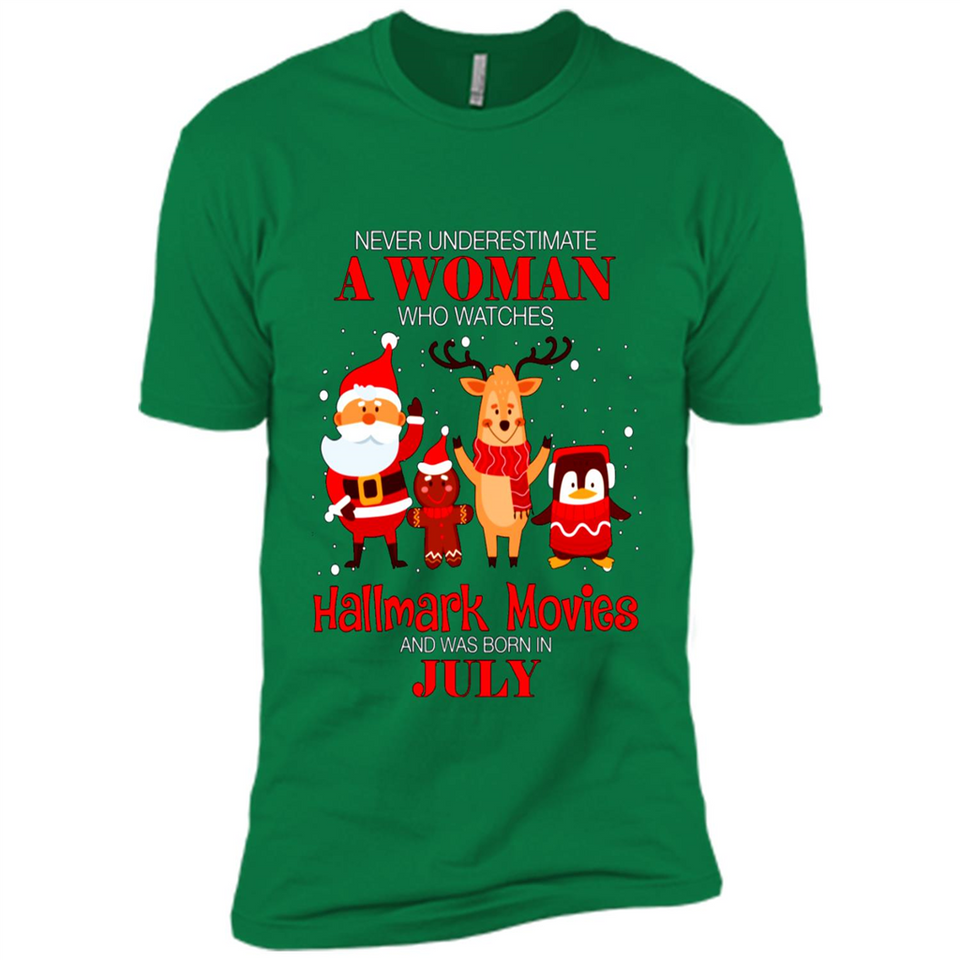 Never Underestimate A July Woman Watches Hallmark Movies Sweatshirt PINGPONG