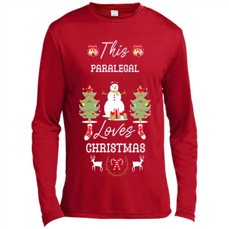 This Paralegal Loves Christmas Tree Shirt with Snowman