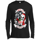 Christmas Shirt, Santa Nice Or Naughty Xmas - Canvas Long Sleeve T-Shirt