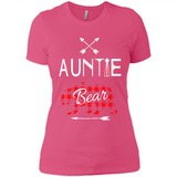 Aunt Shirt Buffalo Plaid Family Camp Bear Tee - Ladies' Boyfriend T-Shirt