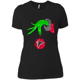 GRINCH HAND HOLDING ATLANTA FALCONS GLITTER CHRISTMAS PINGPONG