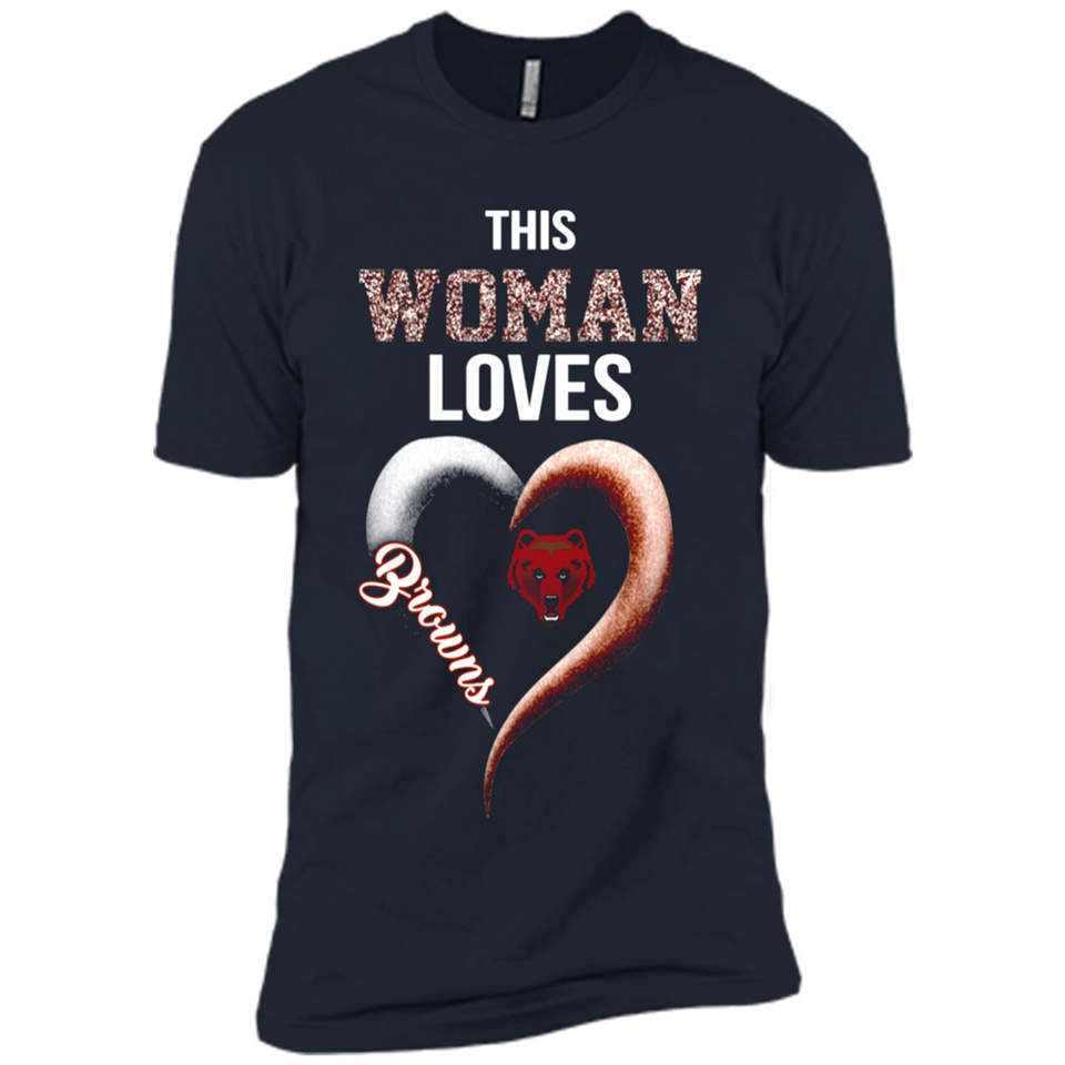 This Woman love Browns NFL football team - Premium Short Sleeve T-Shirt