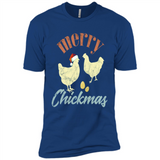 Christmas Chicken Vintage Shirt Funny Santa Hen Farmer Lover - Premium Short Sleeve T-Shirt