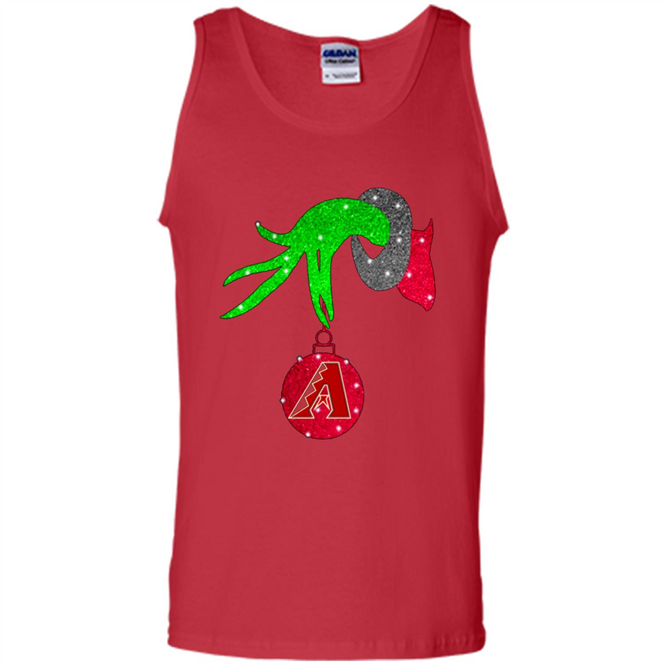 GRINCH HAND HOLDING ARIZONA DIAMONDBACKS GLITTER CHRISTMAS PINGPONG