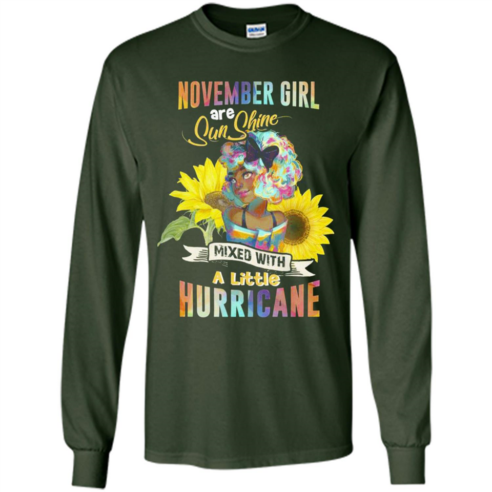 November Girls Sunflower - Long Sleeve T-Shirt