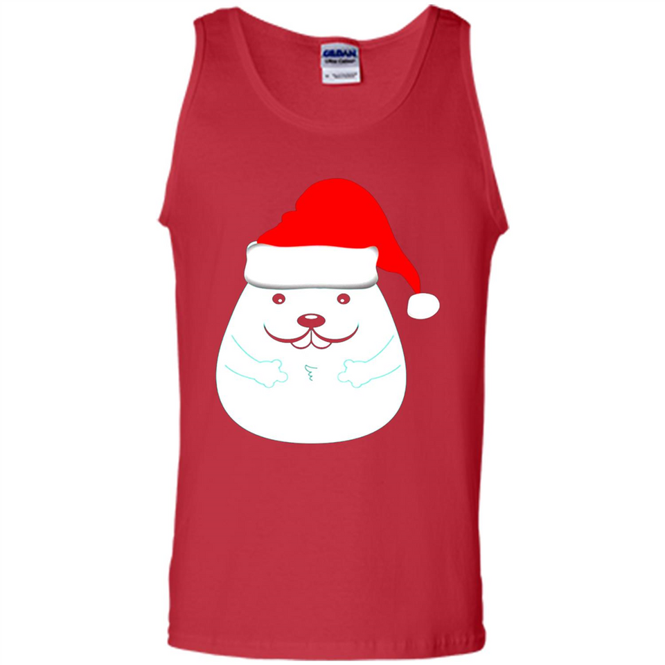 Funny Hamster Christmas t-shirt Santa Hat - Tank Top