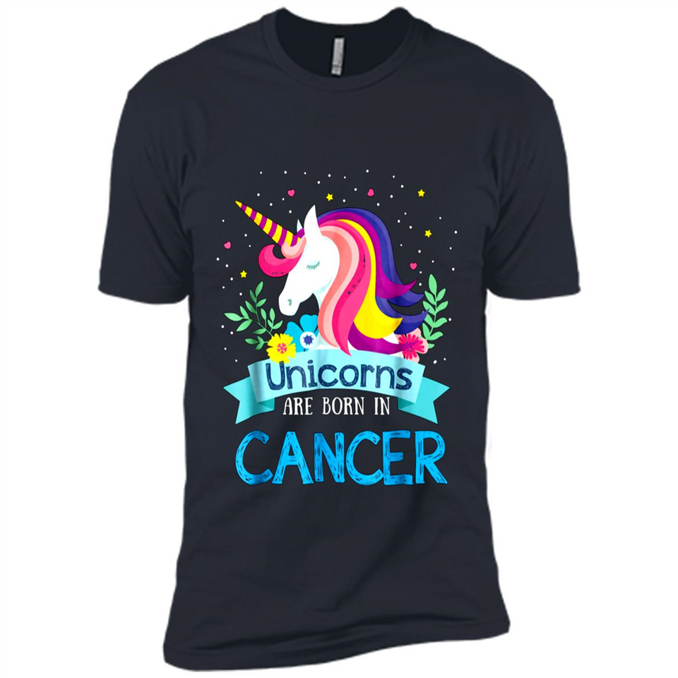 Unicorns are born in Cancer Birthday Rainbow Gift Custom Ultra Cotton
