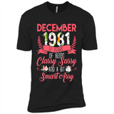December 1981 37 Years Of Being Classy Sassy - Premium Short Sleeve T-Shirt