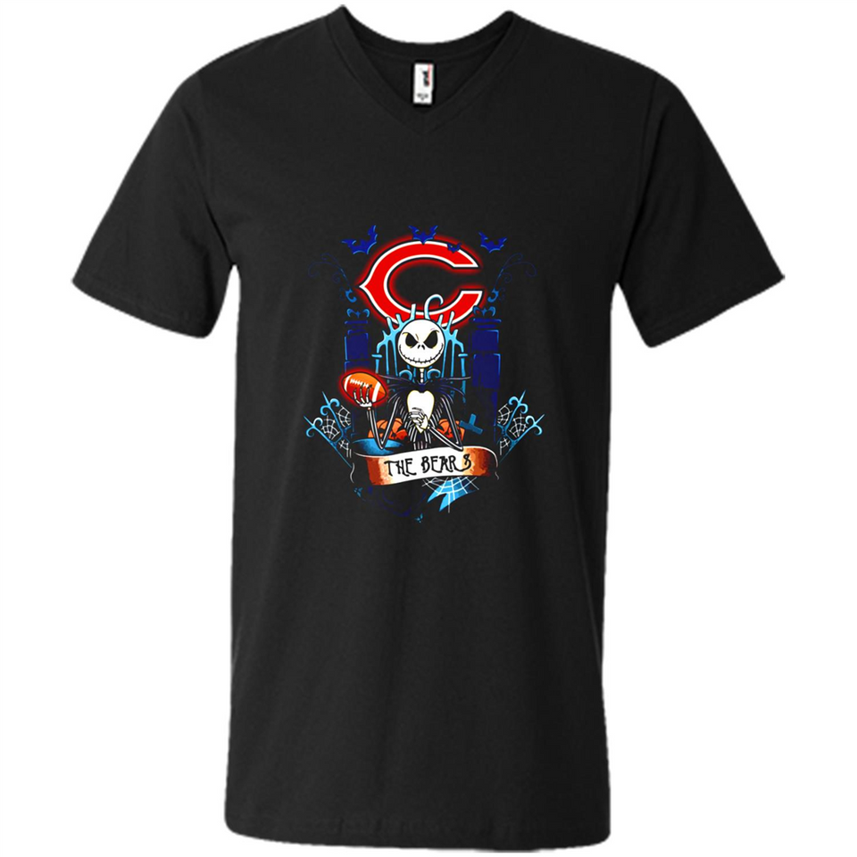 Chicago Bears Halloween The Nightmare Before Christmas - Men's V-Neck