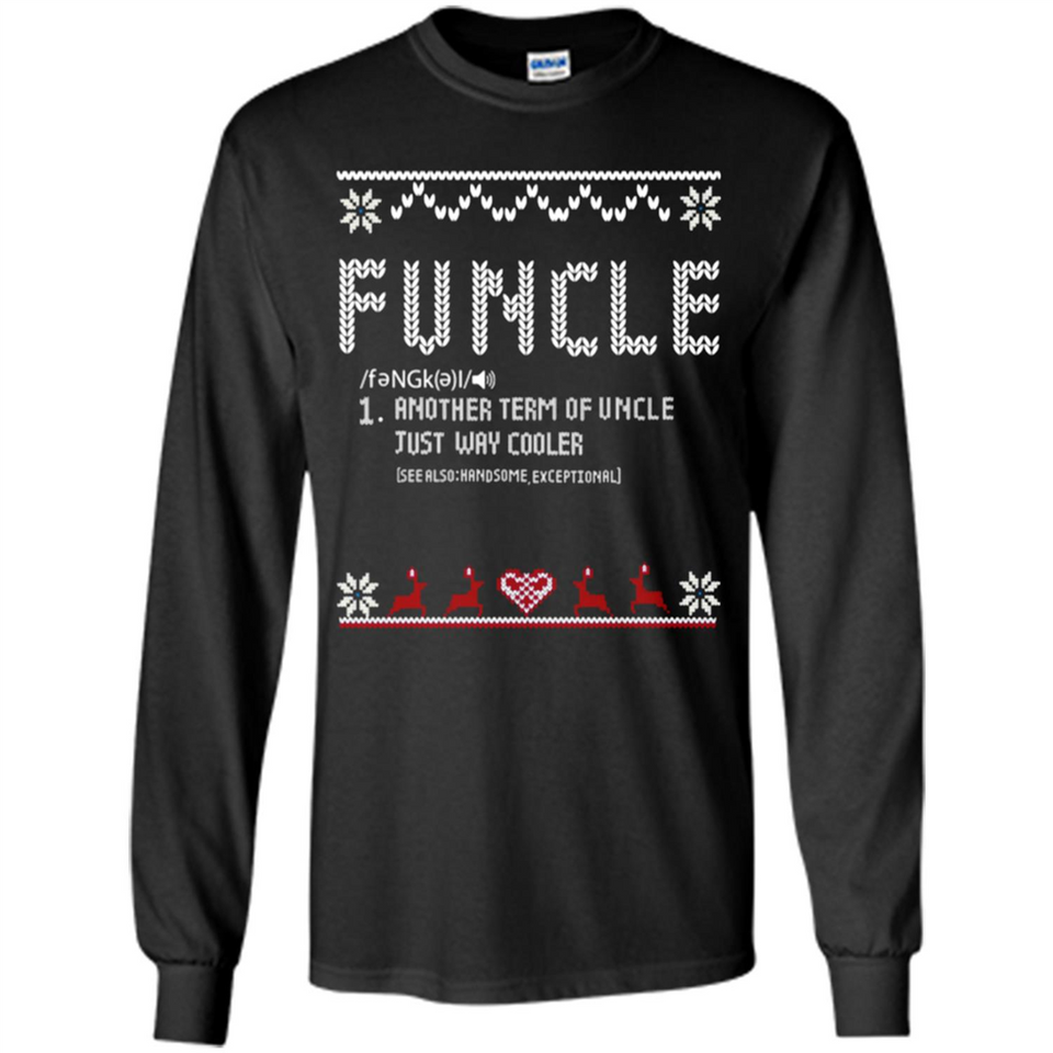 Mens Christmas Funcle Definition - Long Sleeve T-Shirt