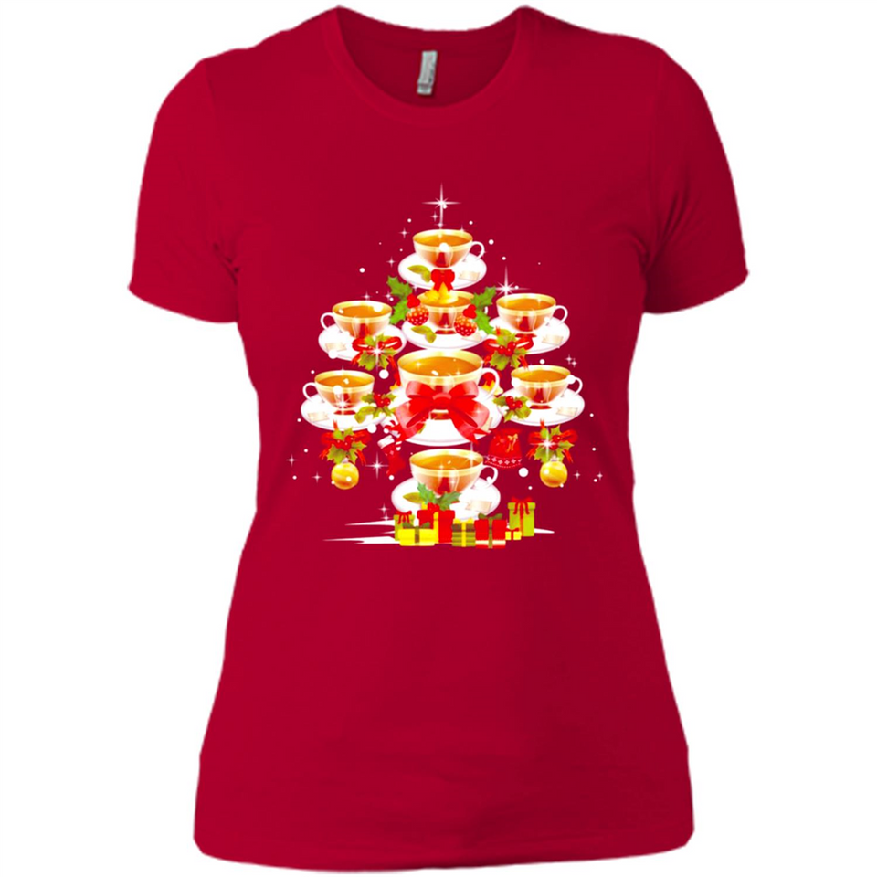 Tea Christmas Tree T-shirt Funny Tea Xmas Gift